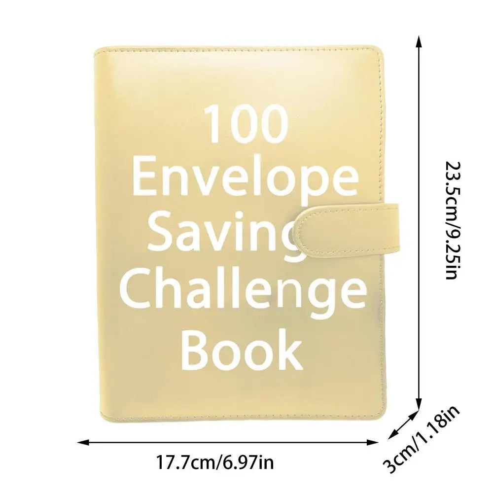 100 Days Envelope Cash Savings Challenge, Saving Money Planner, PU Leather B5 Size Money Saving Book, $5050 Budget Envelopes