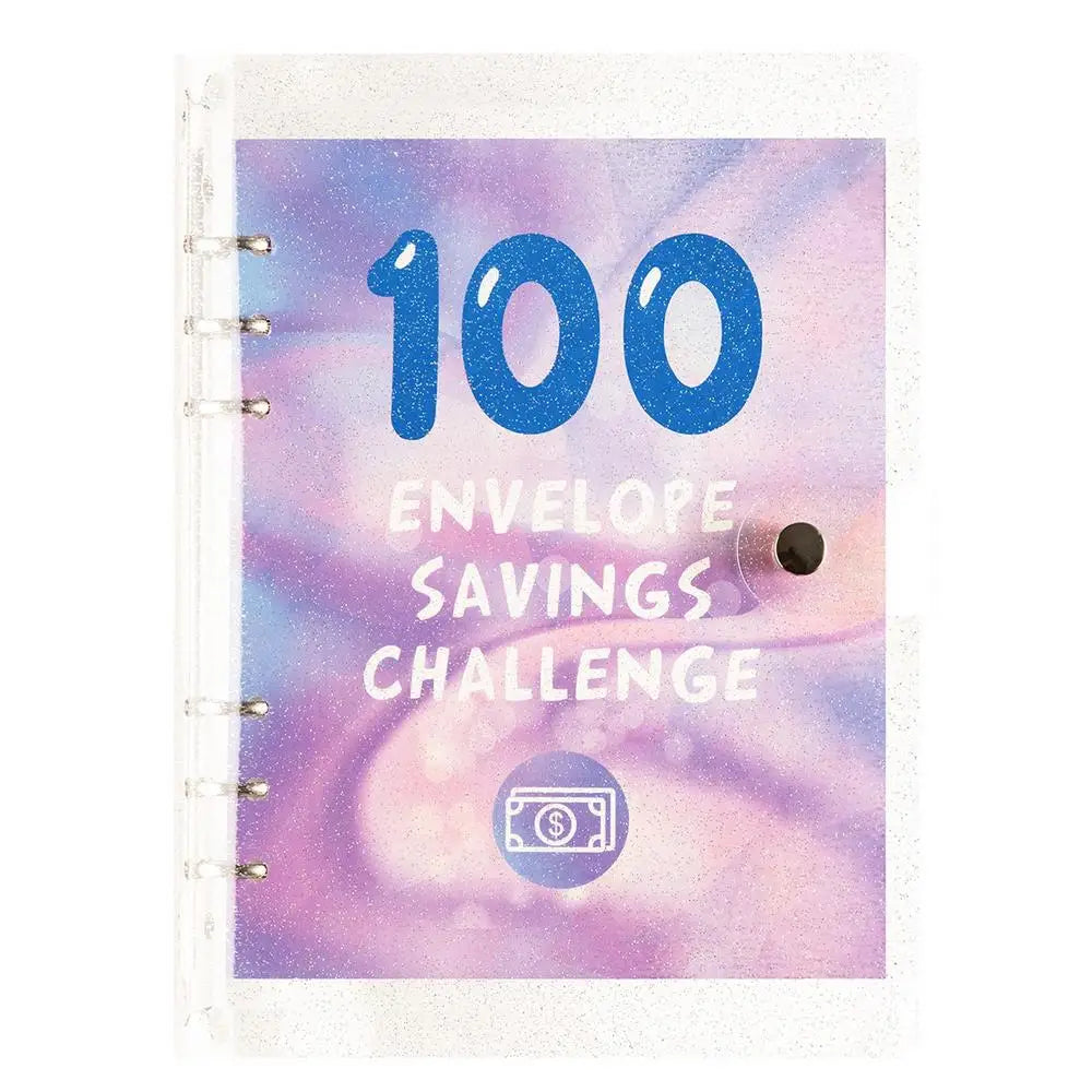 100 Days Envelope Cash Savings Challenge, Saving Money Planner, PU Leather B5 Size Money Saving Book, $5050 Budget Envelopes